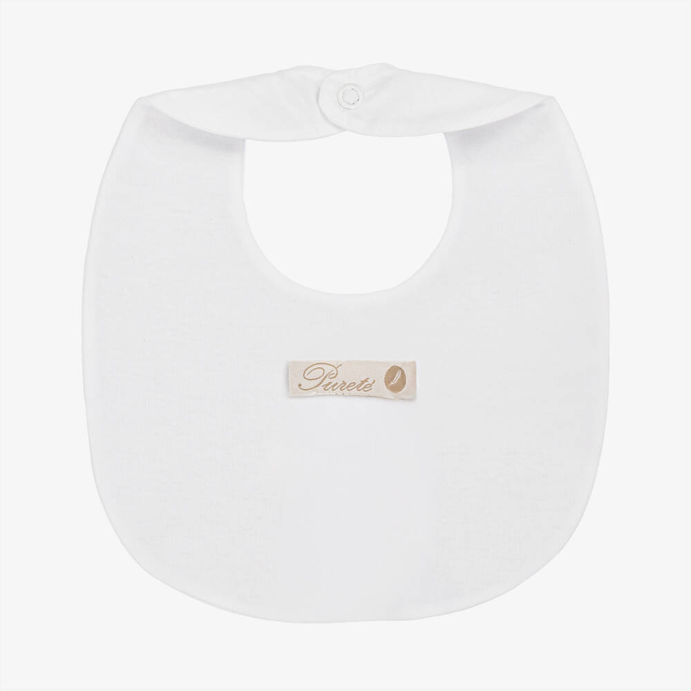 Pureté Du... Bébé-مريلة زهور بيضاء ناعمة للأولاد | Childrensalon Outlet