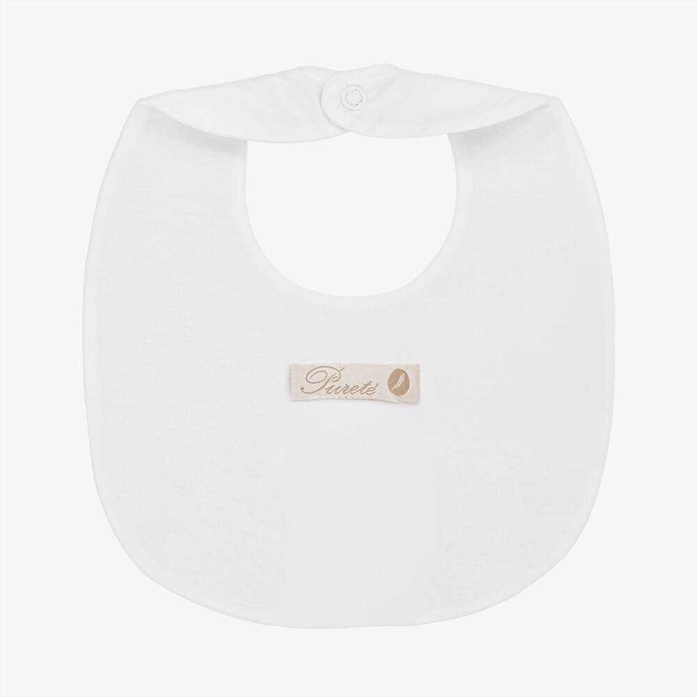Pureté Du... Bébé-مريلة زهور بيضاء ناعمة للأولاد | Childrensalon Outlet