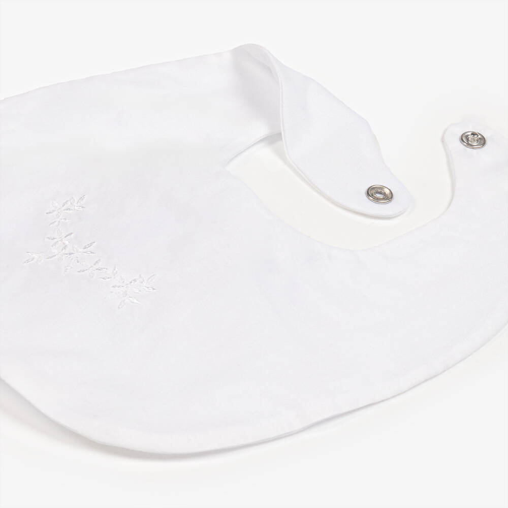 Pureté Du... Bébé-مريلة زهور بيضاء ناعمة للأولاد | Childrensalon Outlet