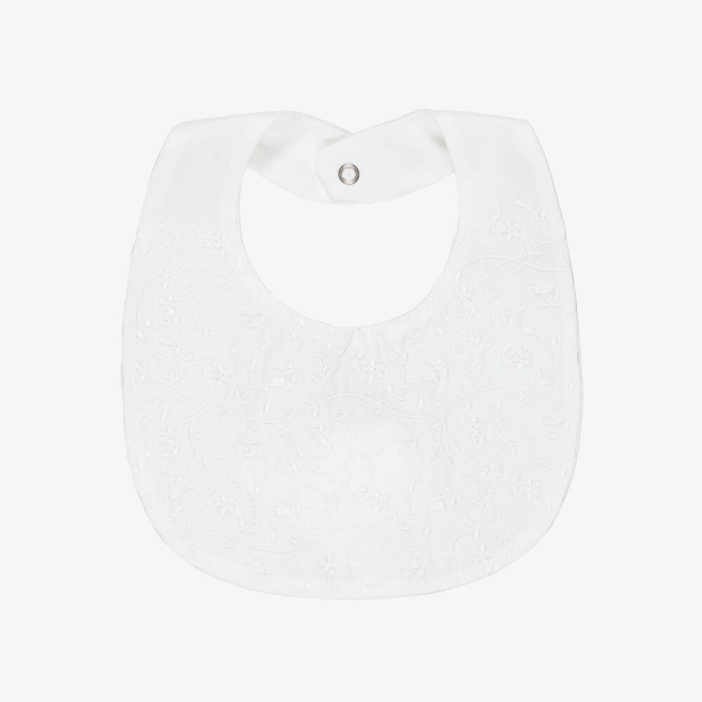 Pureté Du... Bébé-Boys Ivory Decorative Feeding Bib | Childrensalon Outlet