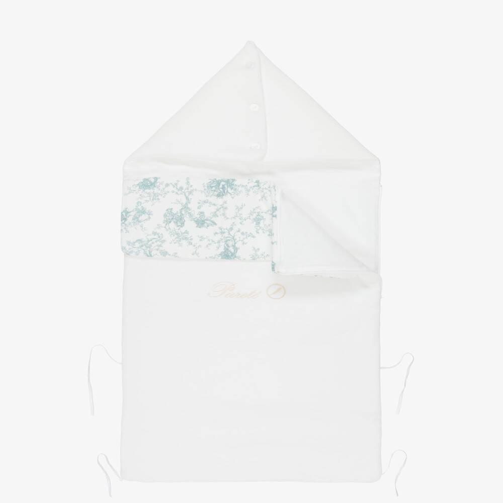 Pureté Du... Bébé-Boys Ivory & Green Velour Nest | Childrensalon Outlet