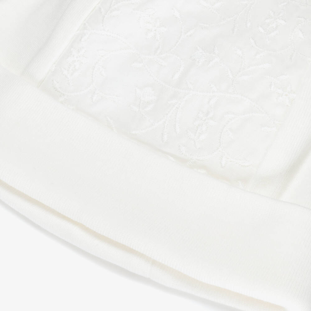 Pureté Du... Bébé-Boys Ivory Knit Embroidered Cap | Childrensalon Outlet