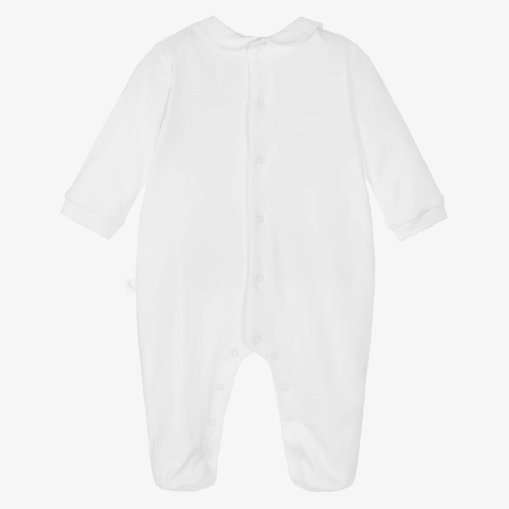 Pureté Du... Bébé-Boys Soft White Jersey Babygrow | Childrensalon Outlet