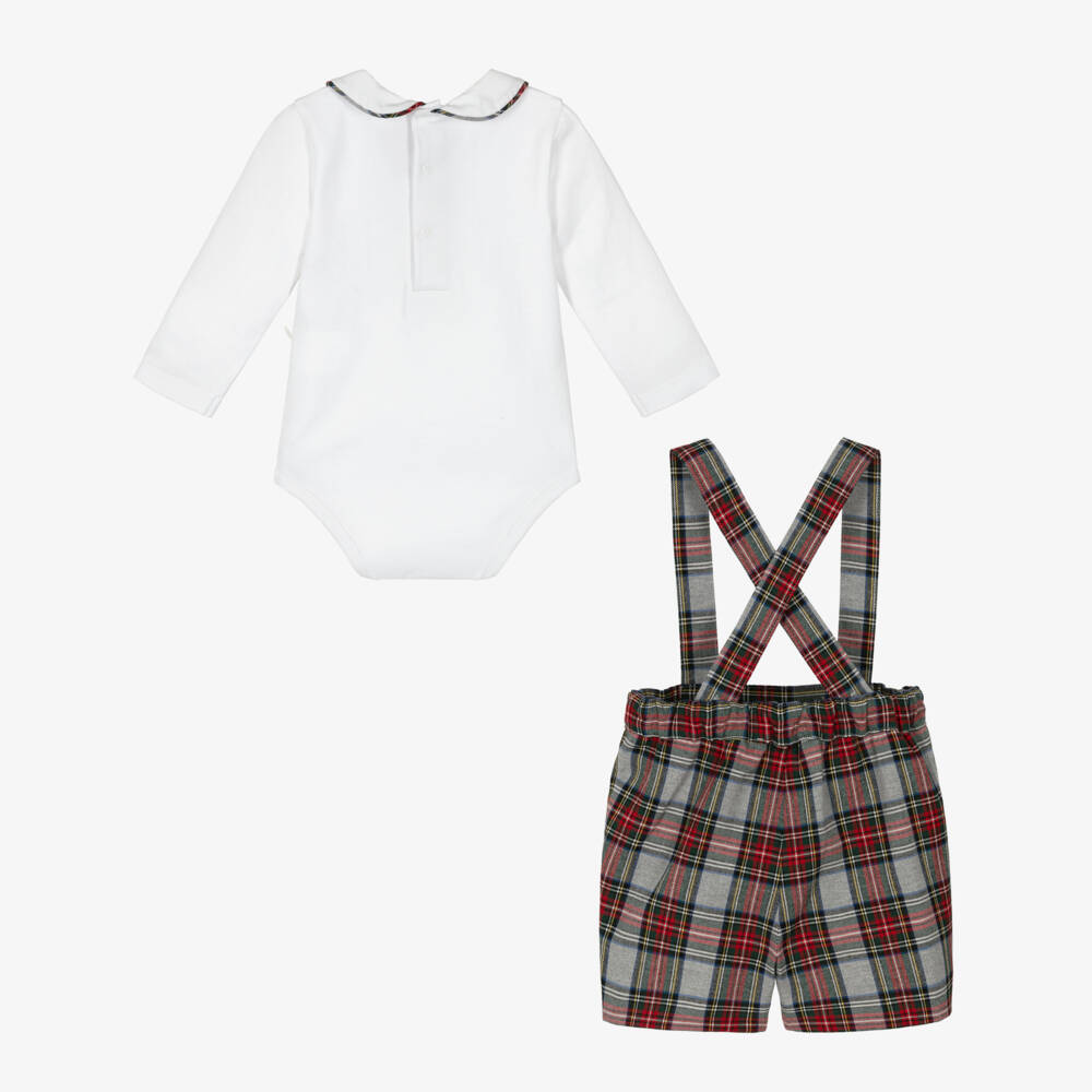 Pureté Du... Bébé-Комплект серых шорт из хлопка в клетку для мальчиков | Childrensalon Outlet