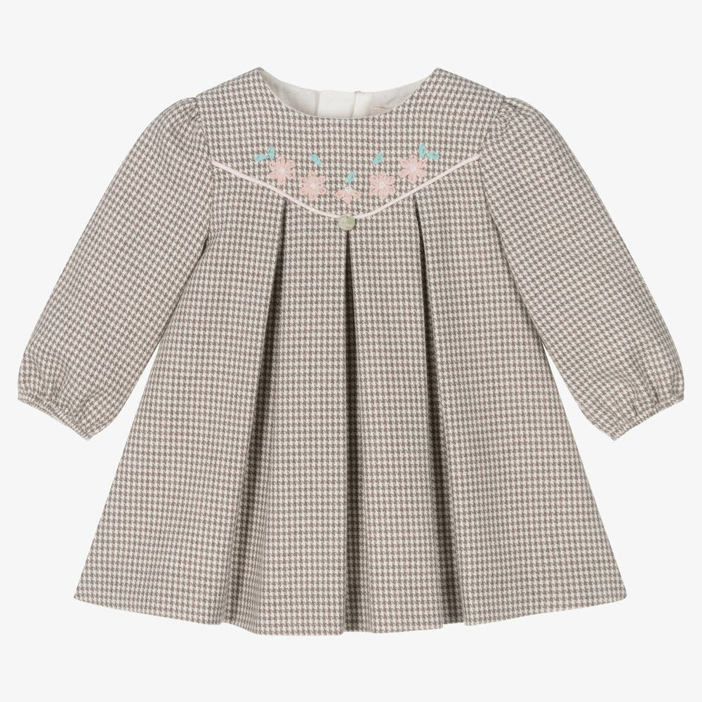 Pureté Du... Bébé - Brown & Ivory Check Dress | Childrensalon