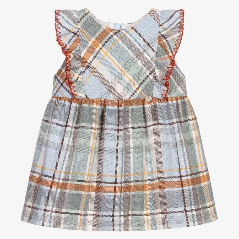 Pureté Du... Bébé - Girls Blue Check Dress | Childrensalon