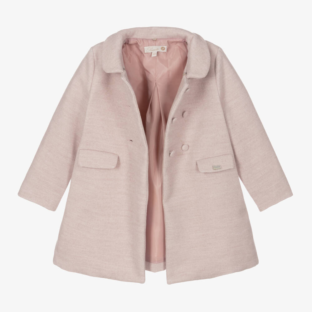 Pureté Du... Bébé-Girls Blush Buttoned Coat | Childrensalon Outlet