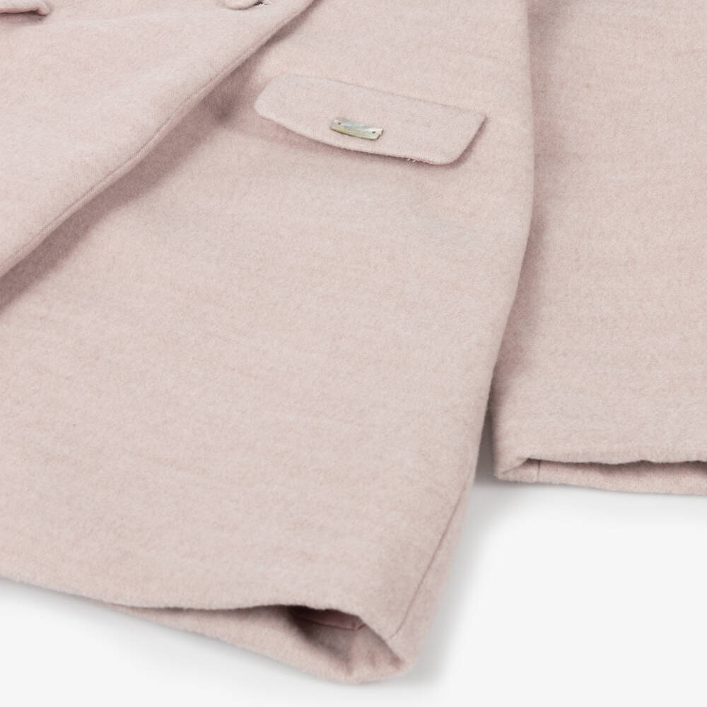 Pureté Du... Bébé-Girls Blush Buttoned Coat | Childrensalon Outlet