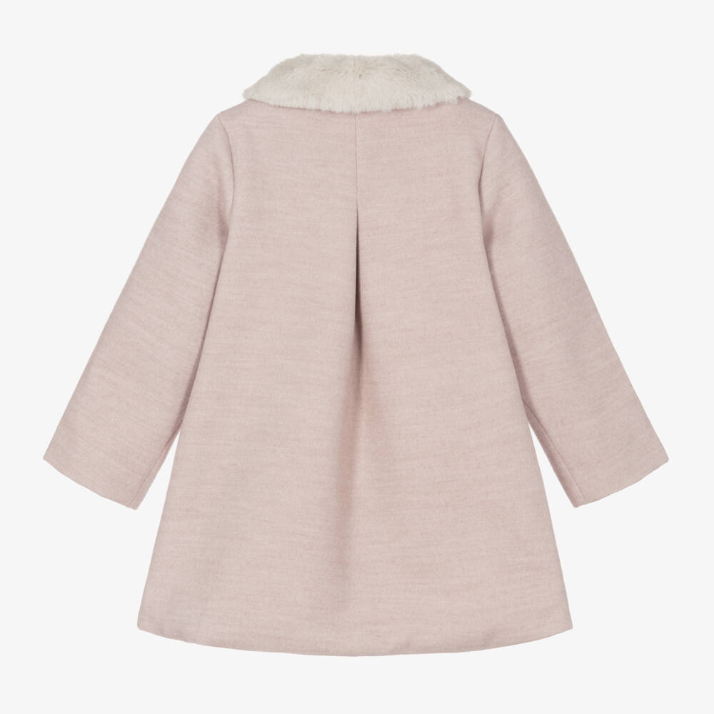 Pureté Du... Bébé-Girls Blush Buttoned Coat | Childrensalon Outlet