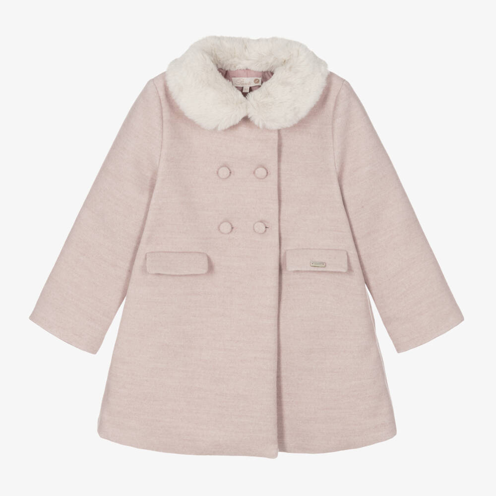 Pureté Du... Bébé-Girls Blush Buttoned Coat | Childrensalon Outlet