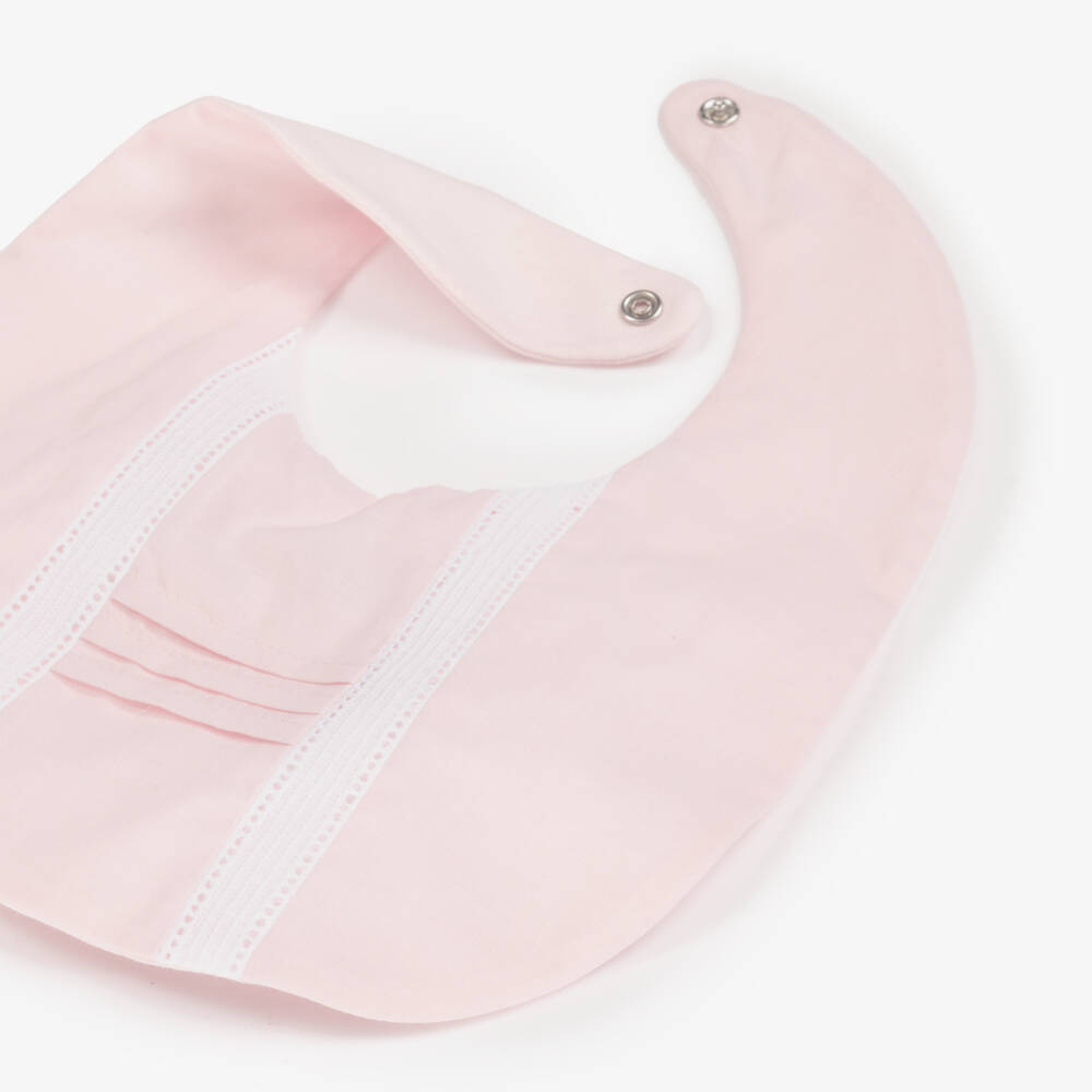Pureté Du... Bébé-Girls Blush Cotton Bib Delight | Childrensalon Outlet