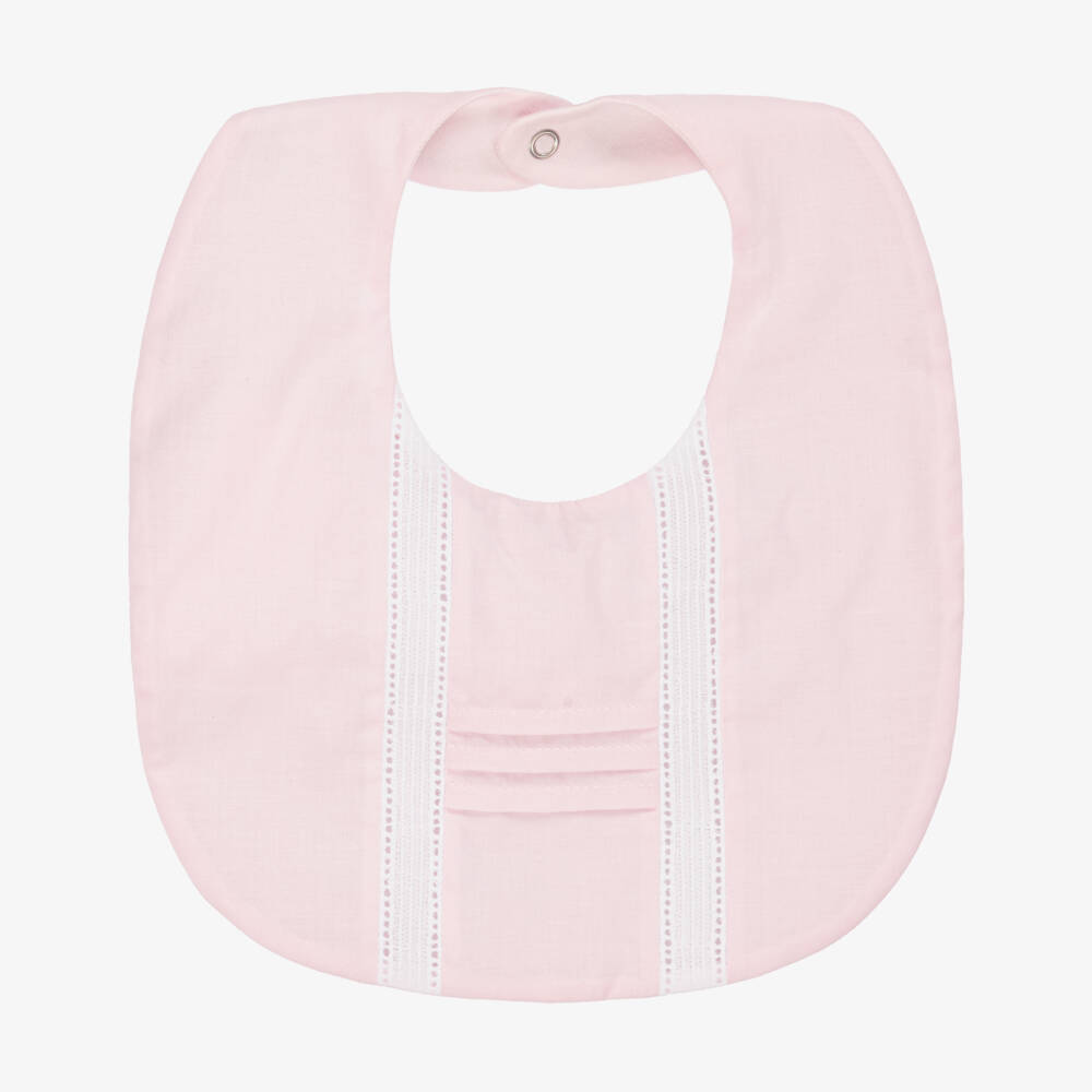 Pureté Du... Bébé-Нежно-розовый хлопковый нагрудник для девочек | Childrensalon Outlet