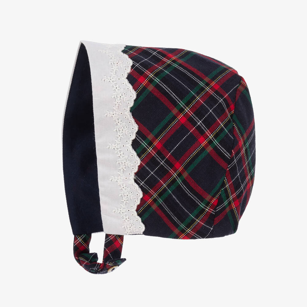 Pureté Du... Bébé-Girls Checked Cotton Bonnet | Childrensalon Outlet