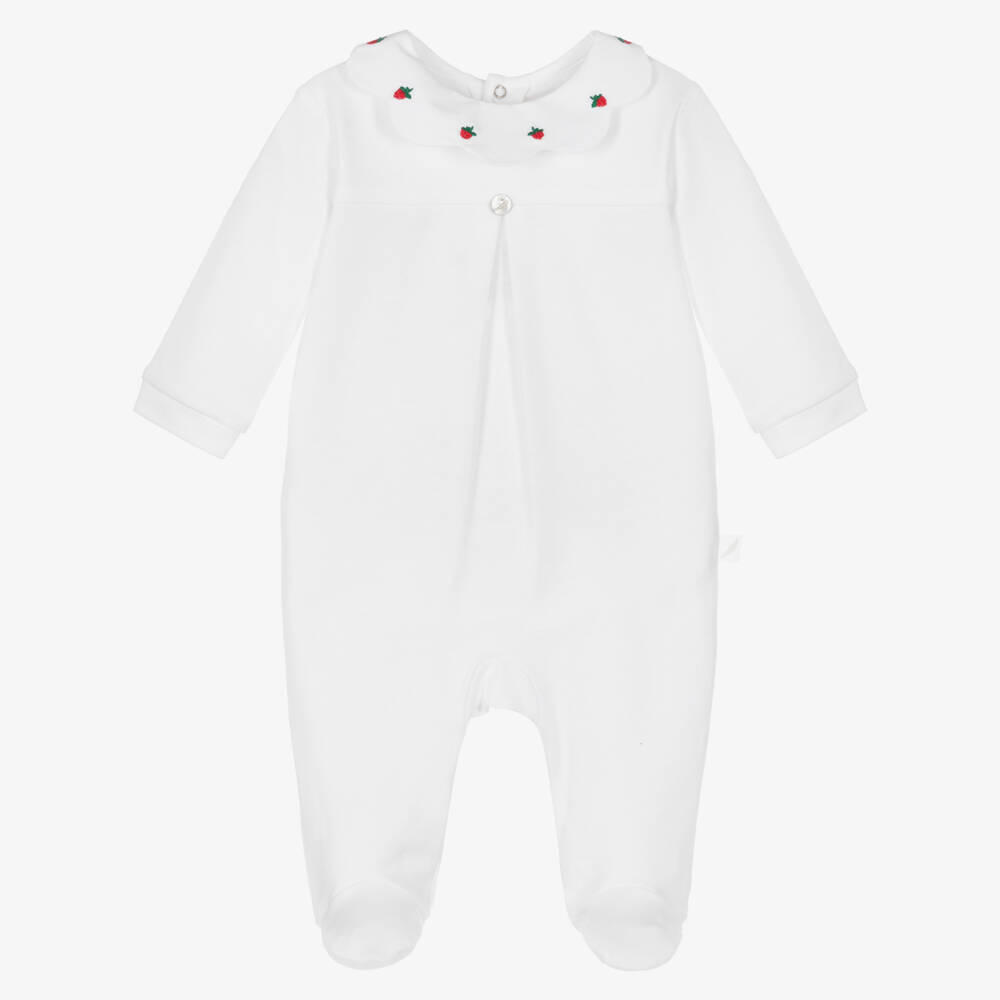 Pureté Du... Bébé-Girls Cotton Babygrow with Strawberries | Childrensalon Outlet