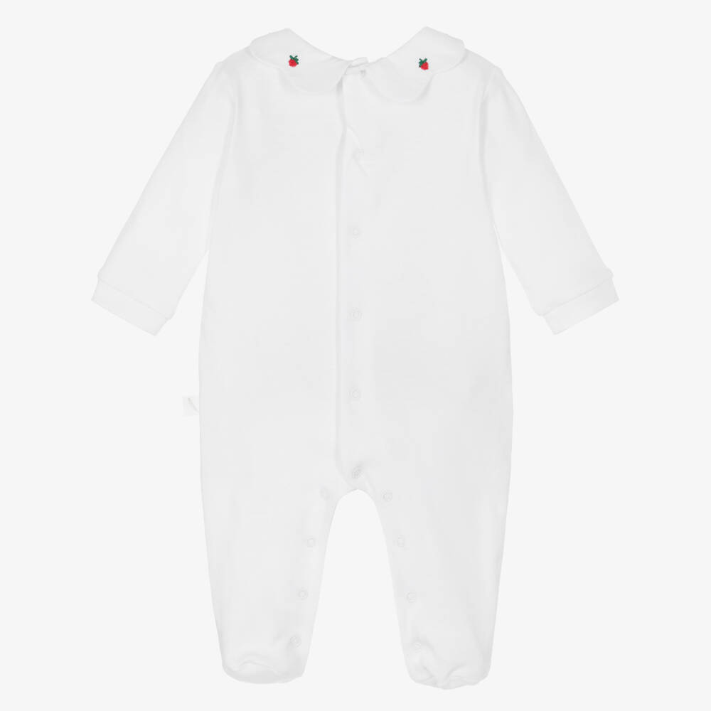 Pureté Du... Bébé-Girls Cotton Babygrow with Strawberries | Childrensalon Outlet