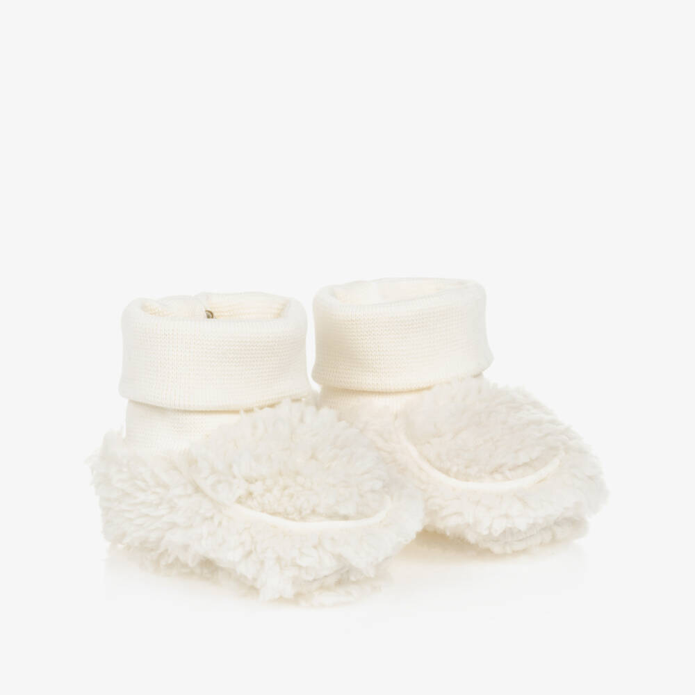 Pureté Du... Bébé-Girls Cream Fleece Booties | Childrensalon Outlet