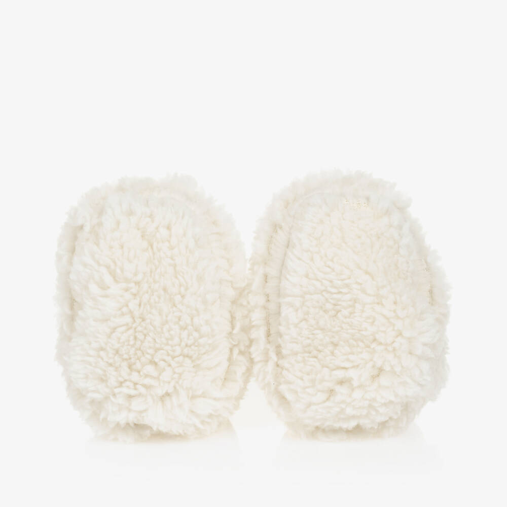 Pureté Du... Bébé-Girls Cream Fleece Booties | Childrensalon Outlet