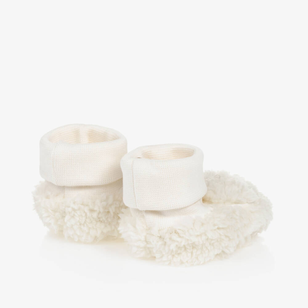 Pureté Du... Bébé-Girls Cream Fleece Booties | Childrensalon Outlet