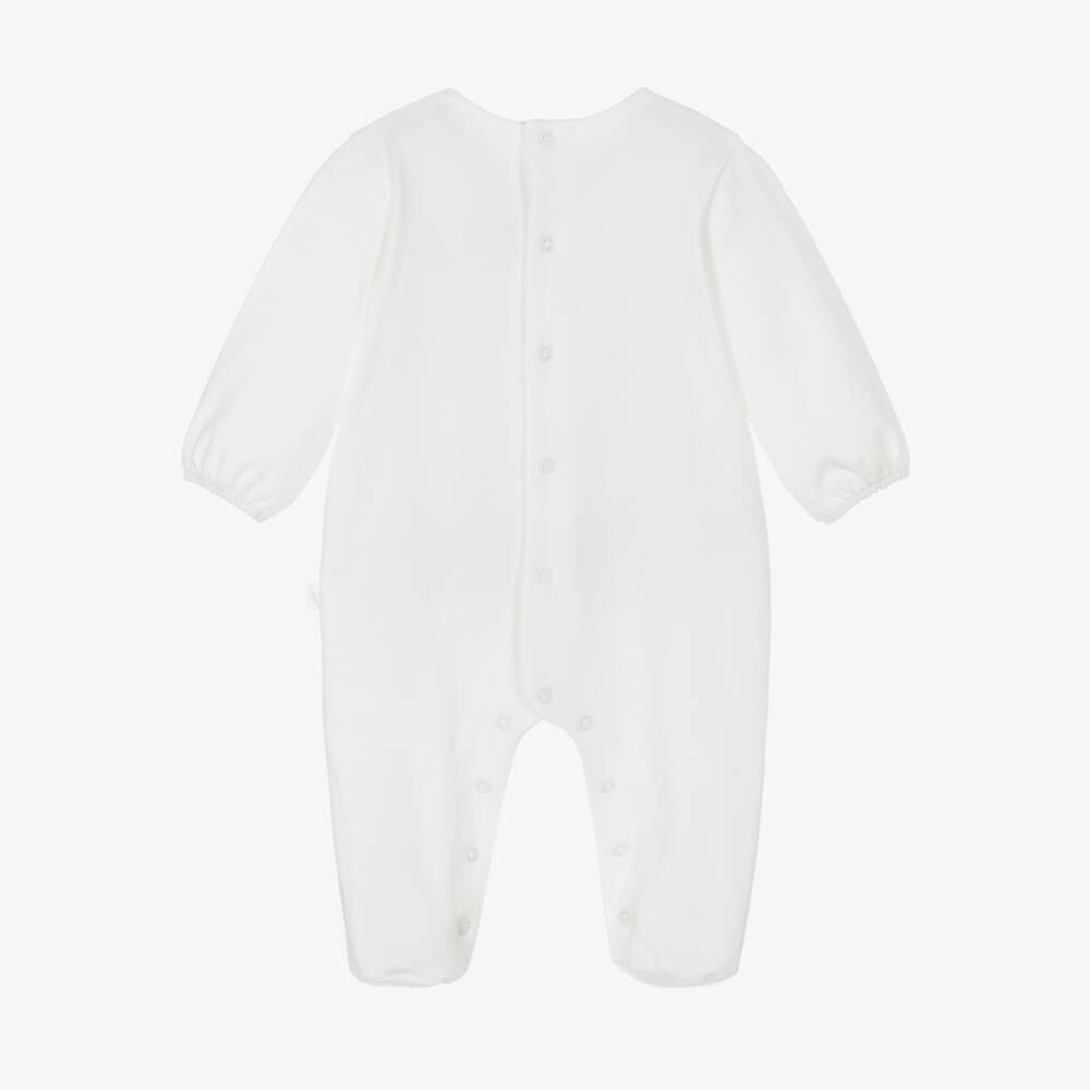 Pureté Du... Bébé-Girls Creamy Floral Cotton Romper | Childrensalon Outlet