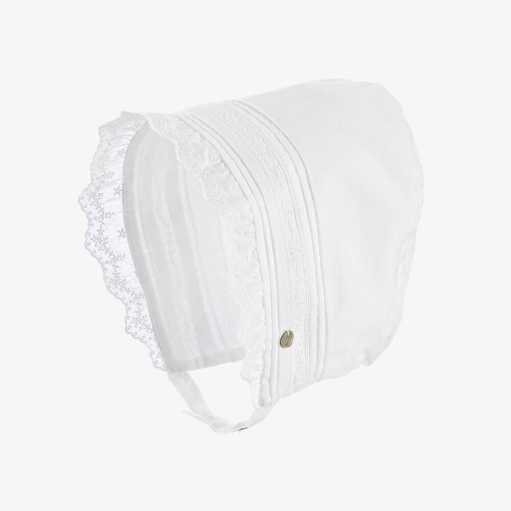 Pureté Du... Bébé-Girls' Delicate Floral Cotton Cap | Childrensalon Outlet