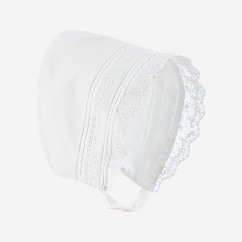 Pureté Du... Bébé-Girls' Delicate Floral Cotton Cap | Childrensalon Outlet