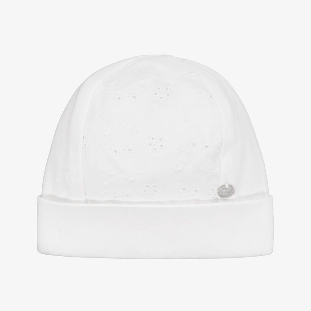 Pureté Du... Bébé-Girls Delicate Ivory Embroidered Cap | Childrensalon Outlet