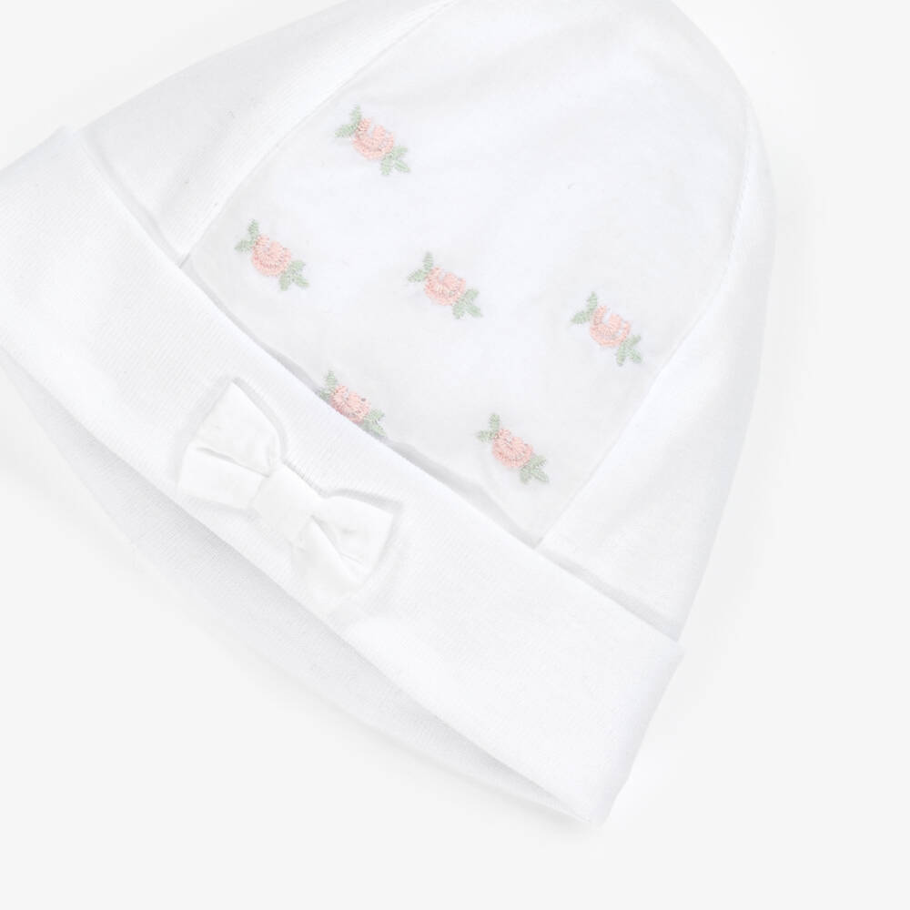 Pureté Du... Bébé-Нежная белая шляпа с цветочным узором для девочек | Childrensalon Outlet