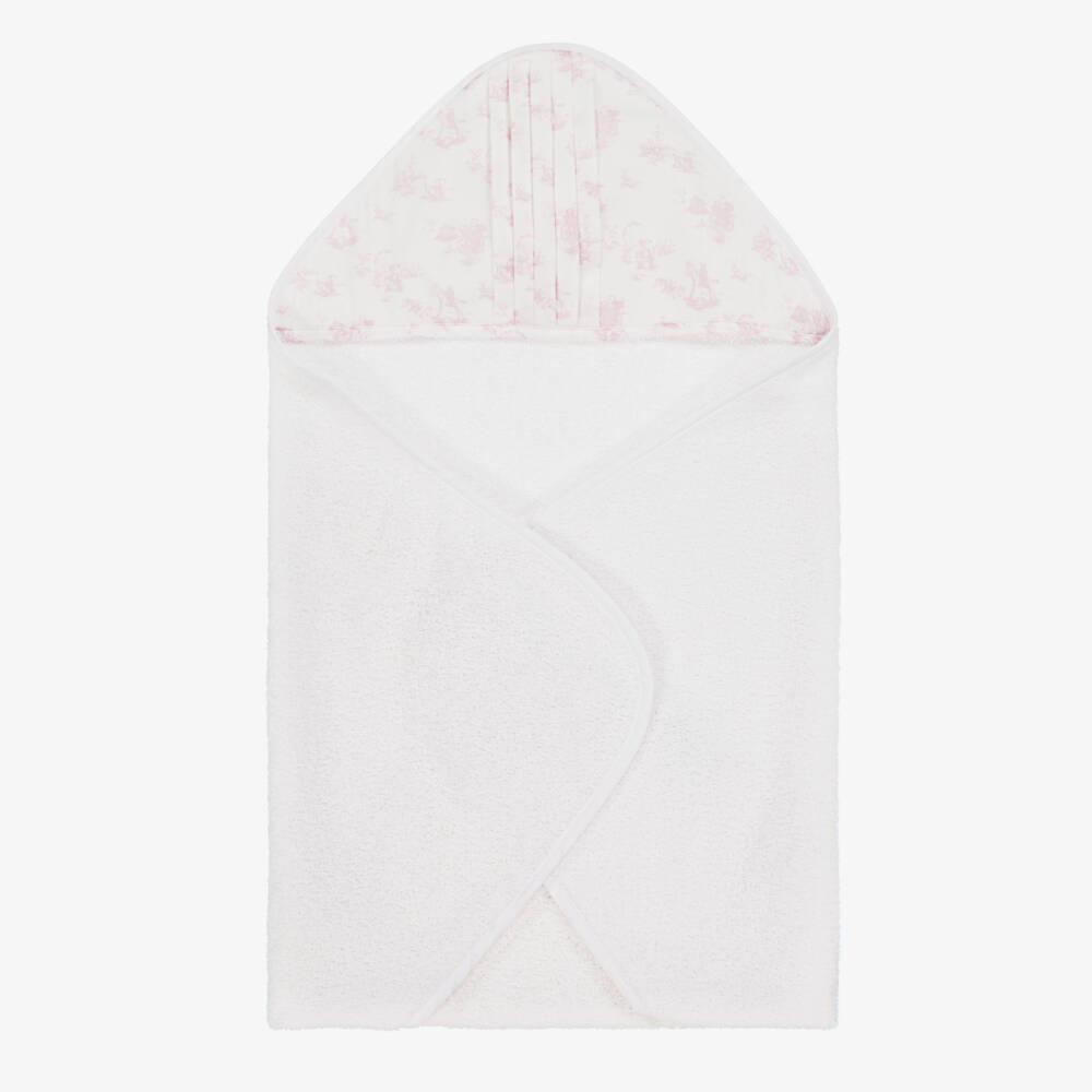Pureté Du... Bébé-Girls Elegant Toile Bath Towel Set | Childrensalon Outlet