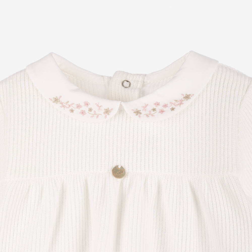 Pureté Du... Bébé-Girls Ivory Embroidered Collar Set | Childrensalon Outlet