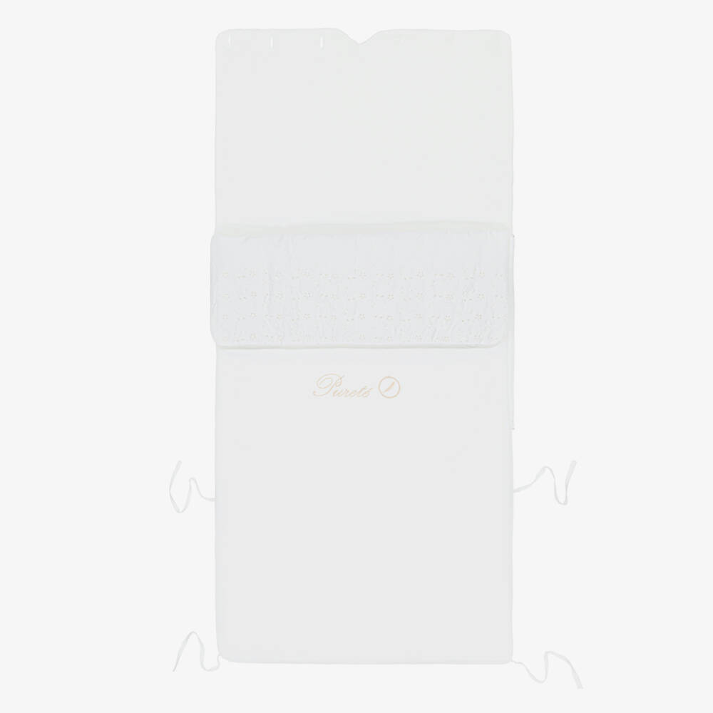 Pureté Du... Bébé-Girls Ivory Embroidered Cozy Cotton Cocoon | Childrensalon Outlet