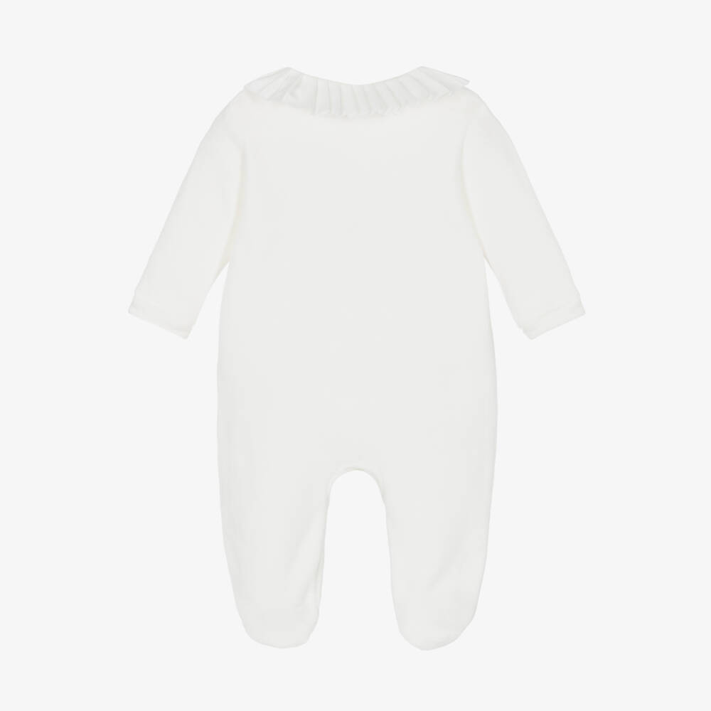 Pureté Du... Bébé-Мягкий кремовый велюровый комбинезон для девочек | Childrensalon Outlet