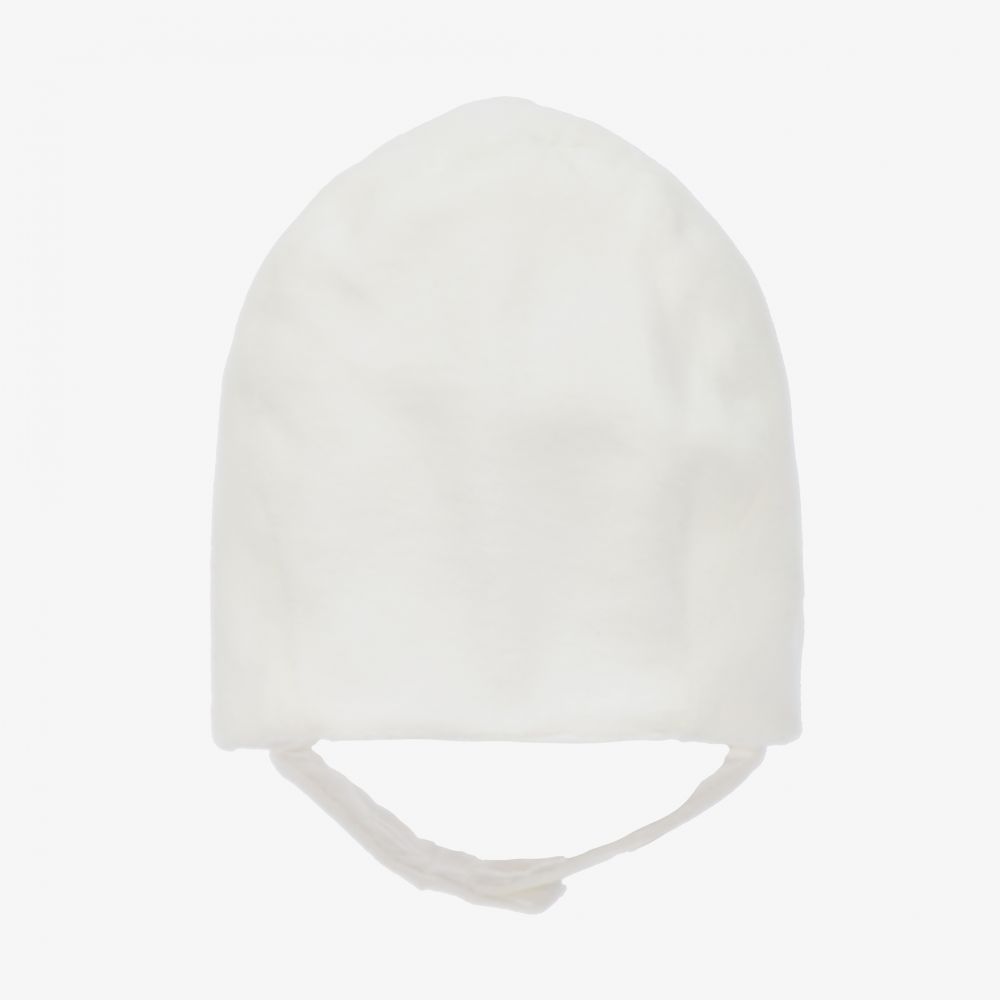 Pureté Du... Bébé-Girls Ivory Velour Bonnet | Childrensalon Outlet