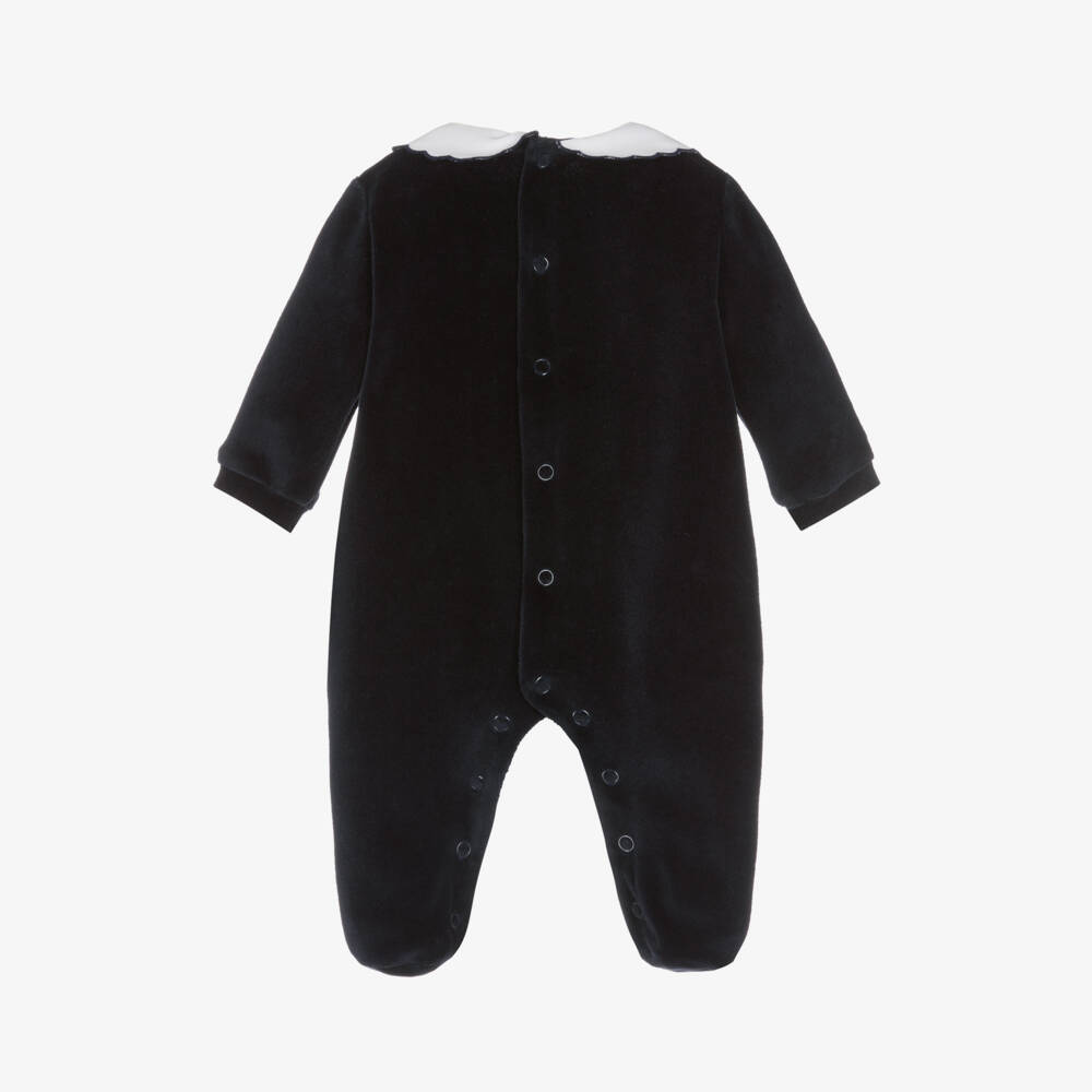 بيوريتي دو بيبي-أفرول بيبي غرو مخمل لون كحلي للمولودات | Childrensalon Outlet