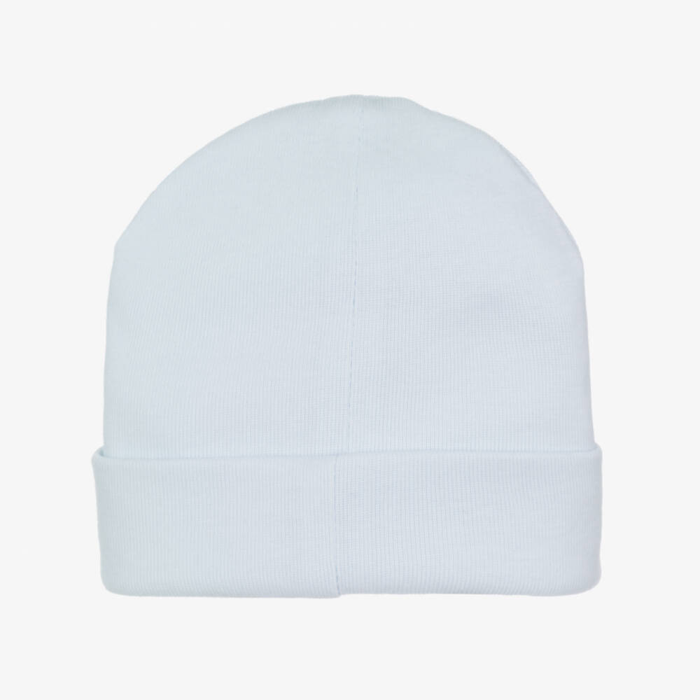 Pureté Du... Bébé-Girls Pale Blue Cotton Layette Hat | Childrensalon Outlet