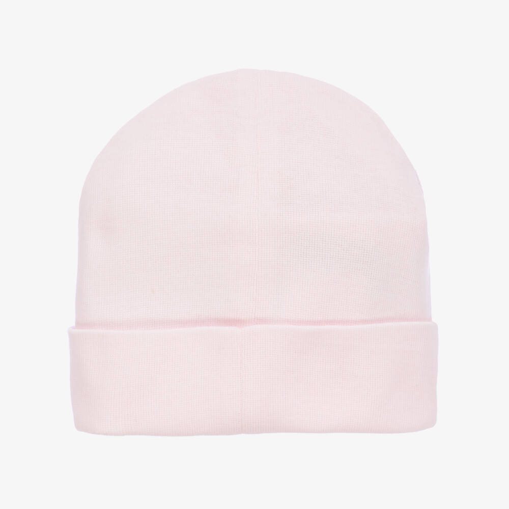 Pureté Du... Bébé-Girls Pale Pink Cotton Layette Hat | Childrensalon Outlet