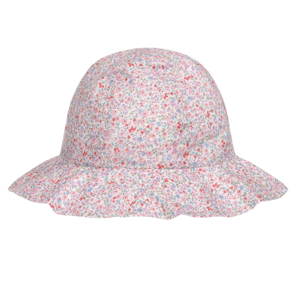 Pureté Du... Bébé - Girls Pink Floral Sun Hat | Childrensalon
