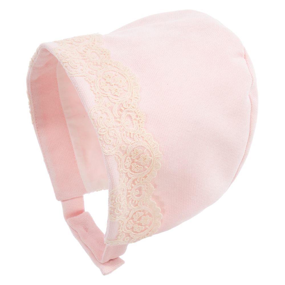 Pureté Du... Bébé-Girls Pink & Ivory Bonnet | Childrensalon Outlet