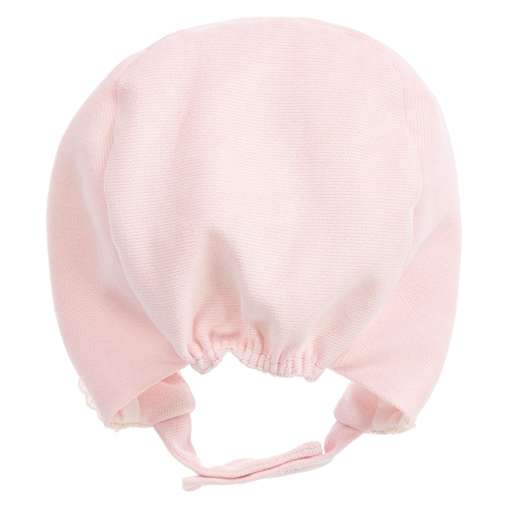 Pureté Du... Bébé-Girls Pink & Ivory Bonnet | Childrensalon Outlet