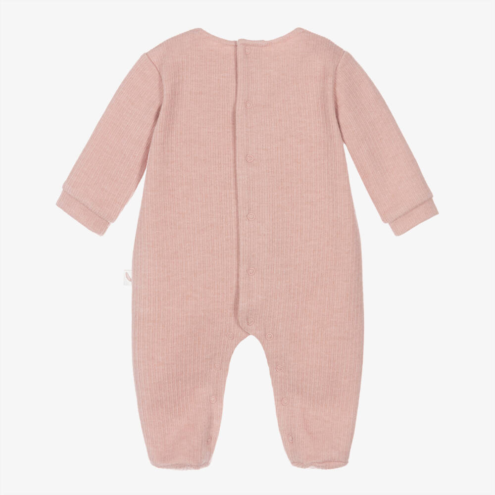 Pureté Du... Bébé-Розовый комбинезон с вышитым воротником для девочек | Childrensalon Outlet