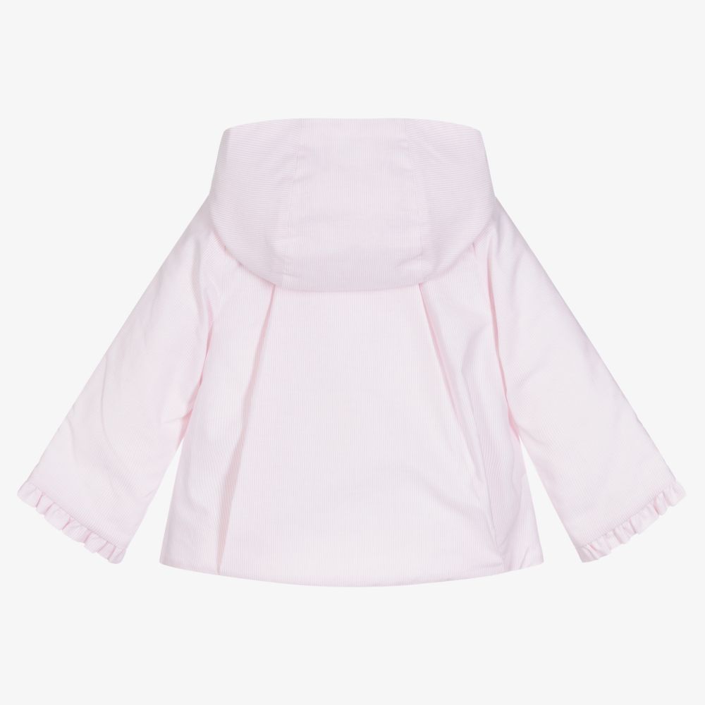 بيوريتي دو بيبي-Girls Pink Striped Jacket | Childrensalon Outlet