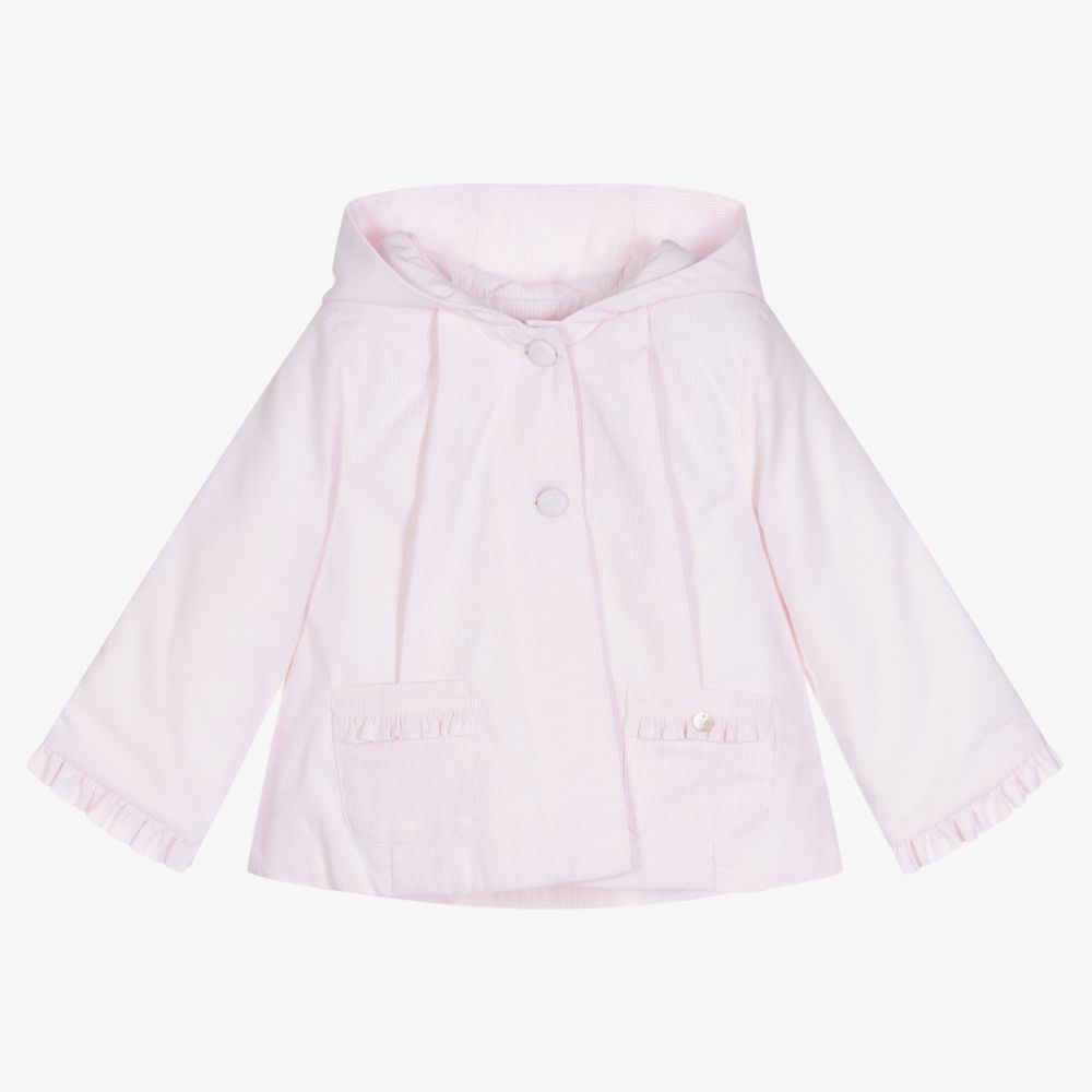 Pureté Du... Bébé - Girls Pink Striped Jacket | Childrensalon