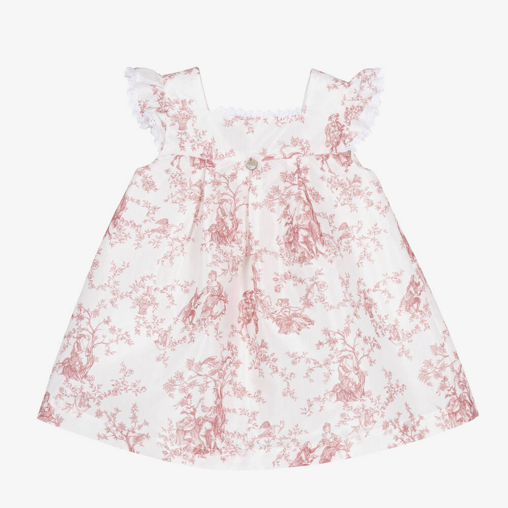 Pureté Du... Bébé-Girls Pink Toile De Jouy Dress | Childrensalon Outlet