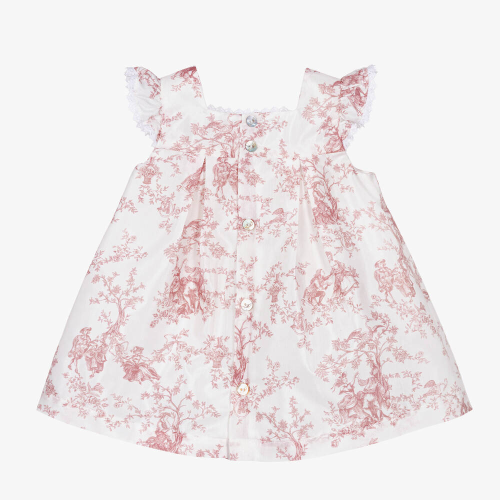 Pureté Du... Bébé-Girls Pink Toile De Jouy Dress | Childrensalon Outlet