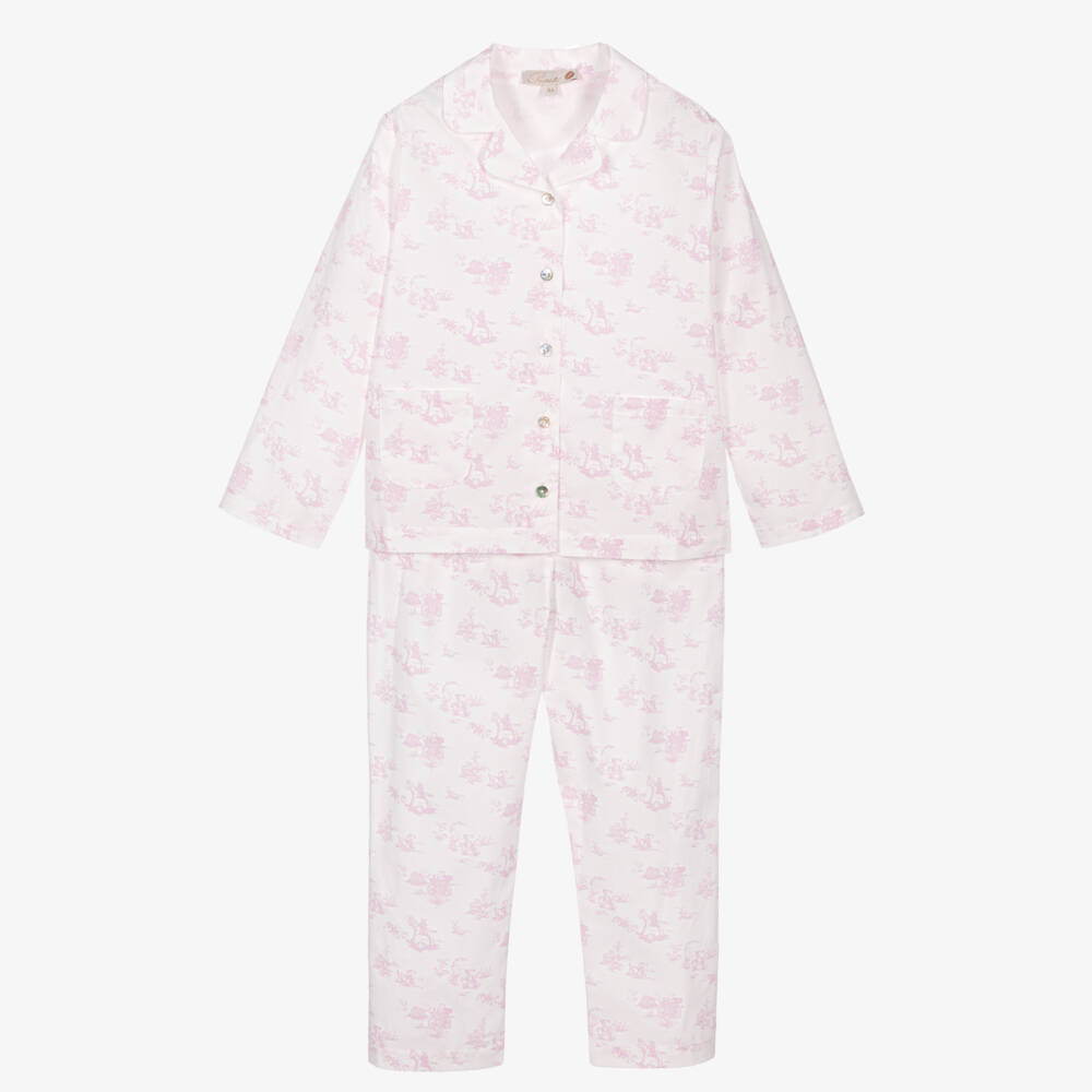 Pureté Du... Bébé-Girls Pink Toile Dream Cotton Set | Childrensalon Outlet