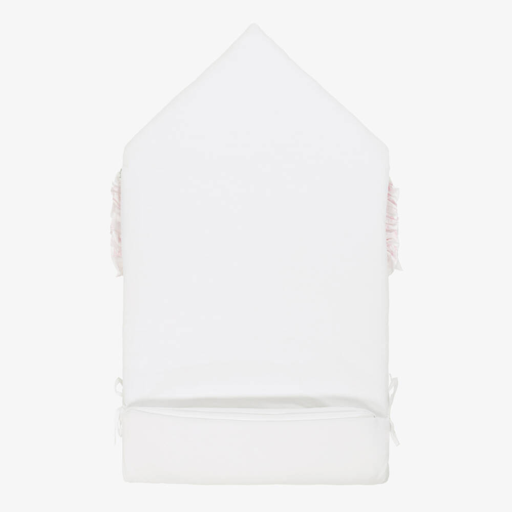 Pureté Du... Bébé-Girls Pink & White Cotton Snuggle Cocoon | Childrensalon Outlet