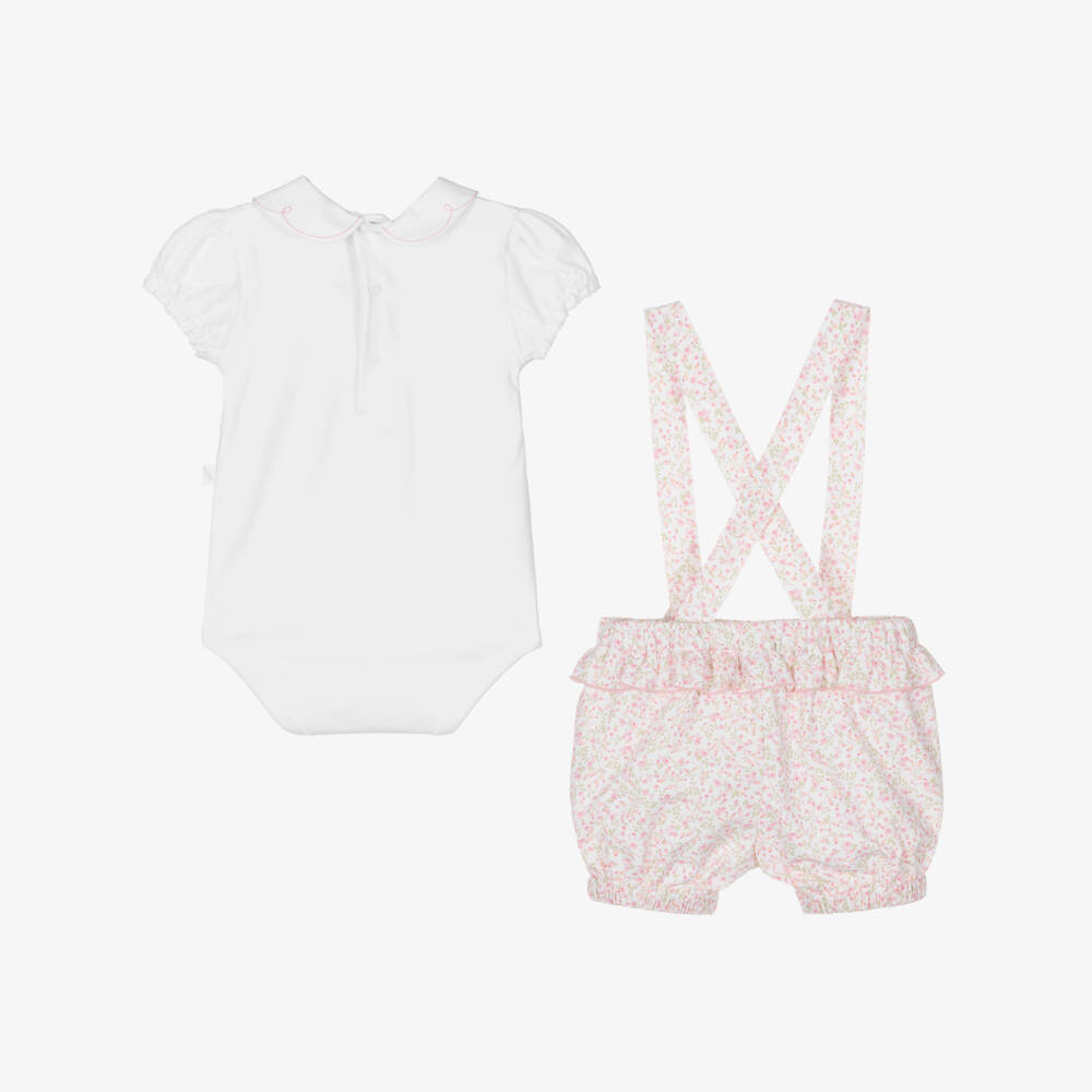 Pureté Du... Bébé-Girls Pink & White Floral Combo | Childrensalon Outlet