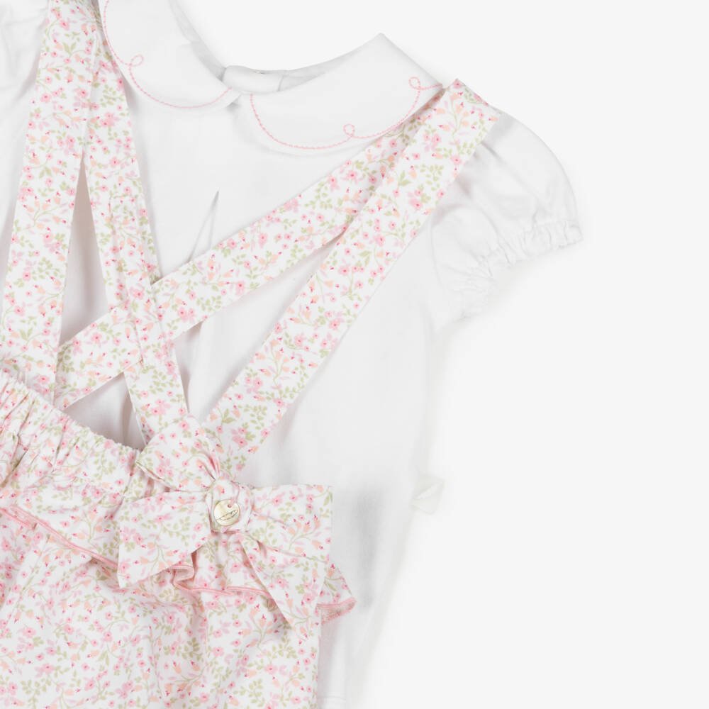 Pureté Du... Bébé-Girls Pink & White Floral Combo | Childrensalon Outlet