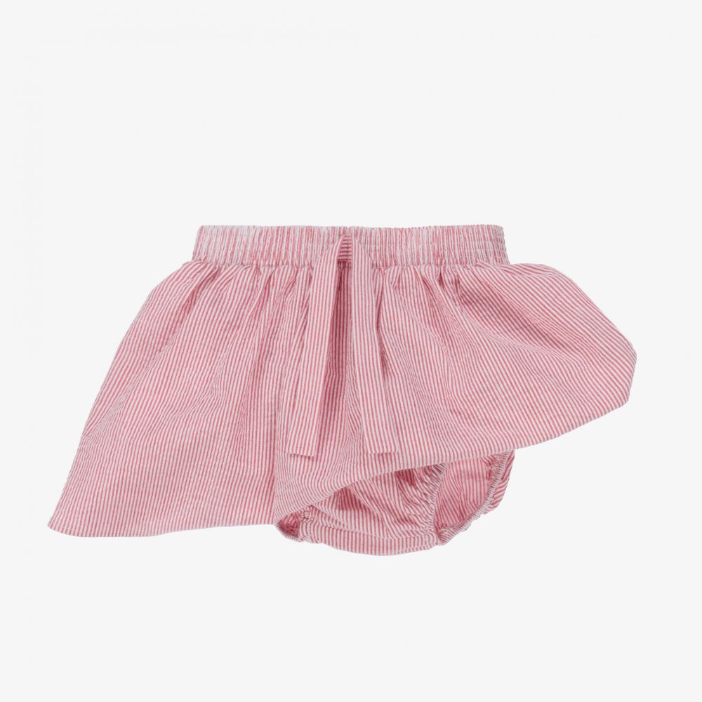 Pureté Du... Bébé-Girls Red Striped Cotton Skirt | Childrensalon Outlet