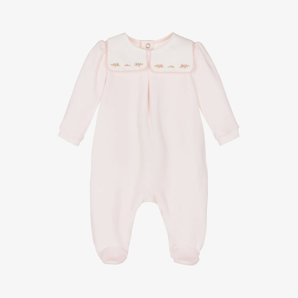 Pureté Du... Bébé-Girls Rosy Velour Snuggle Suit | Childrensalon Outlet