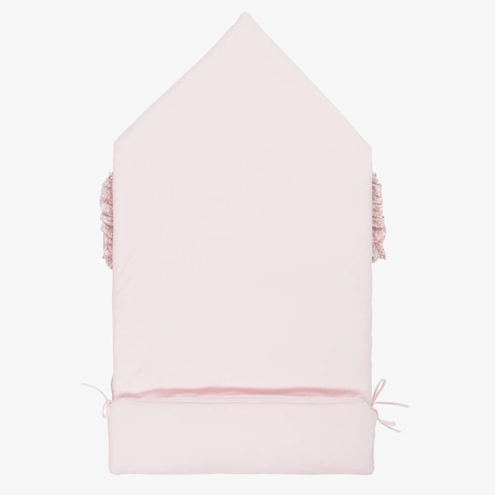 Pureté Du... Bébé-Girls Soft Pink Floral Cotton Cocoon | Childrensalon Outlet